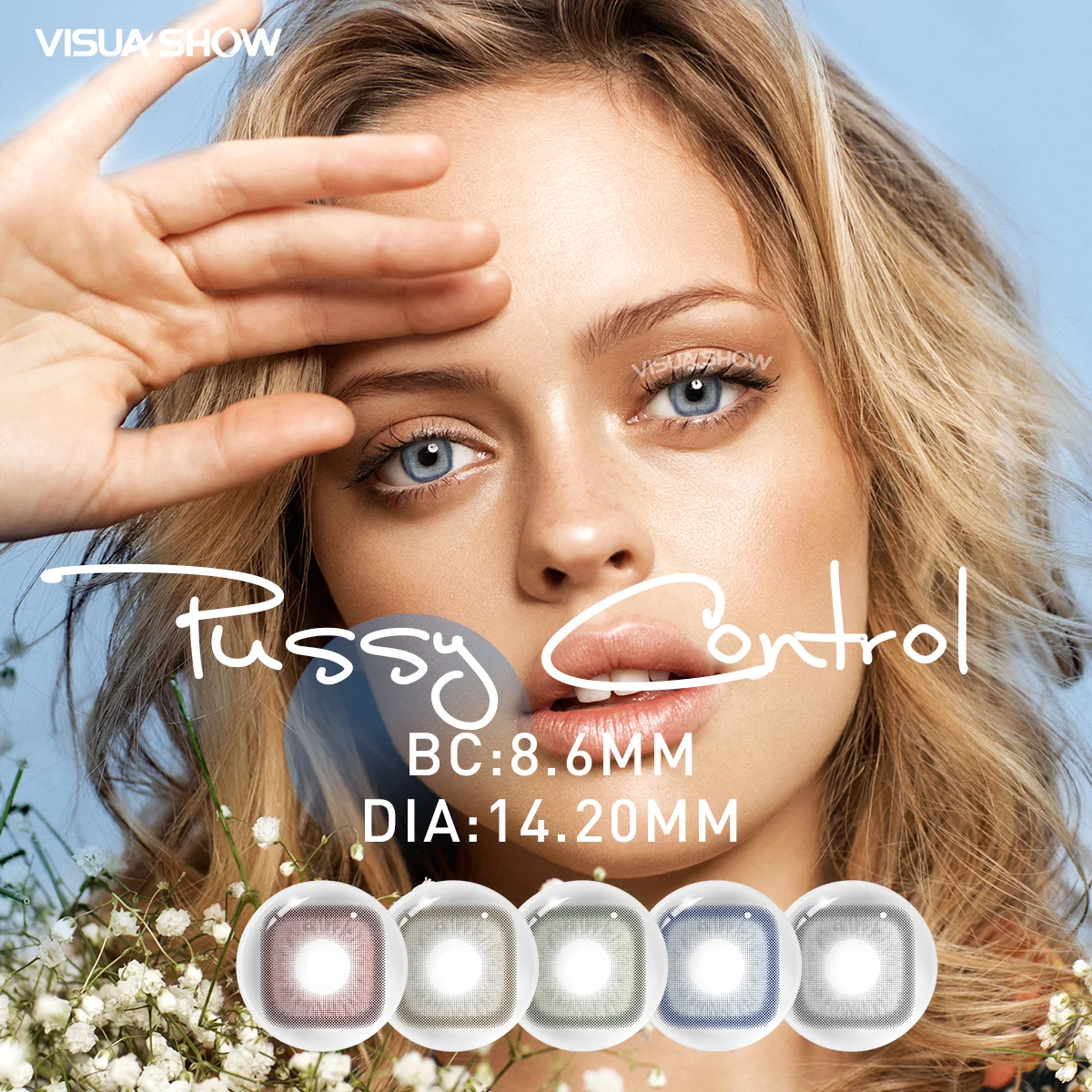 

VISUASHOW Pussy Control Natural Color Lens Myopia Contact Lenses -1.00 to -8.00 2pcs Beauty Contact Lenses Yearly Lens