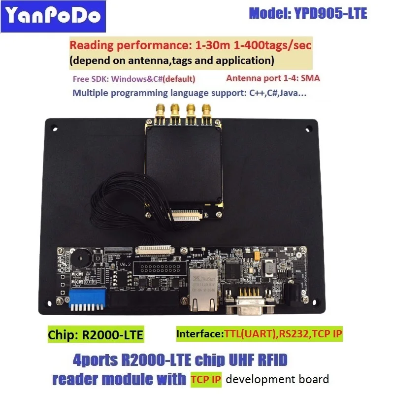 Заводская цена Yanpodo модуль считывания RFID UHF дальнего действия 30 м чип R2000-LTE