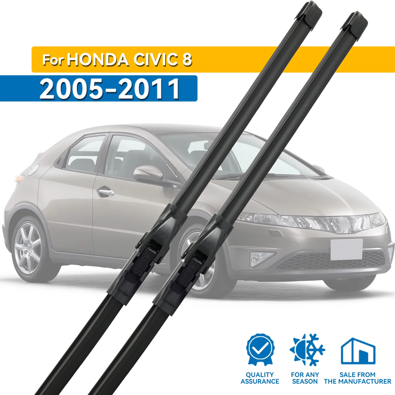 

Для Honda Civic 8 European Hatchback и седан 2005-2011 дворники передние щетки стеклоочистителя лобовое стекло щетка 26 "+ 23"
