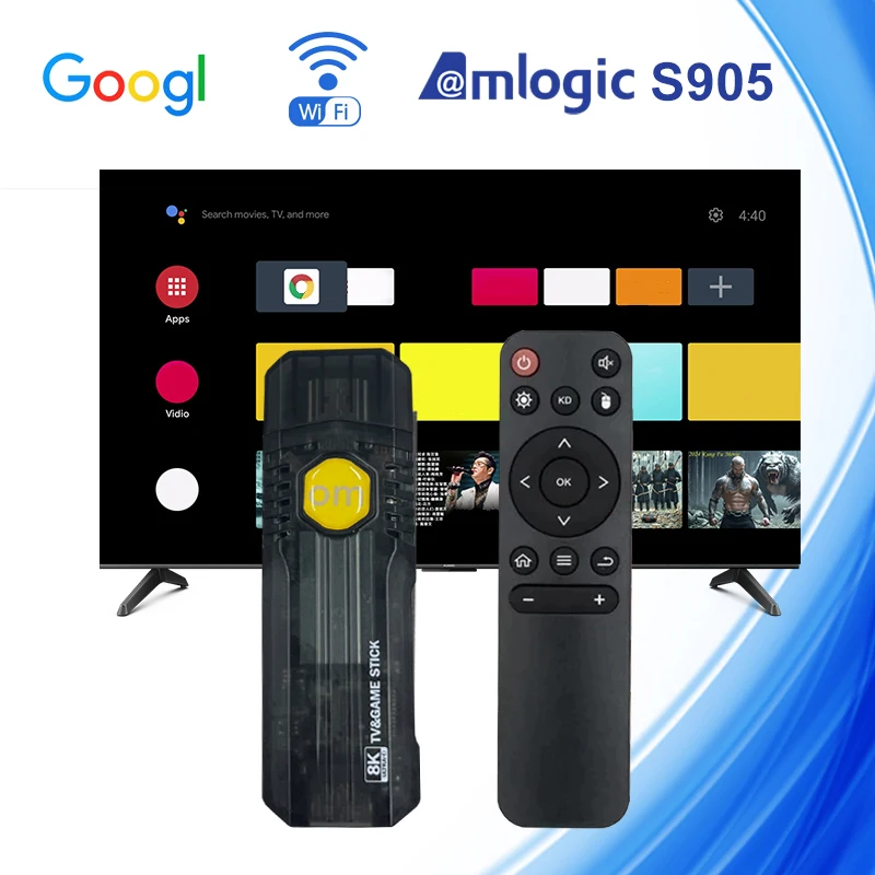 Фото Q96 OM Stick Android 13 Amlogic S905 Smart TV Stick PK MX10 F3 HDR10 HD 4K WiFi 4G Медиаплеер iptv №5