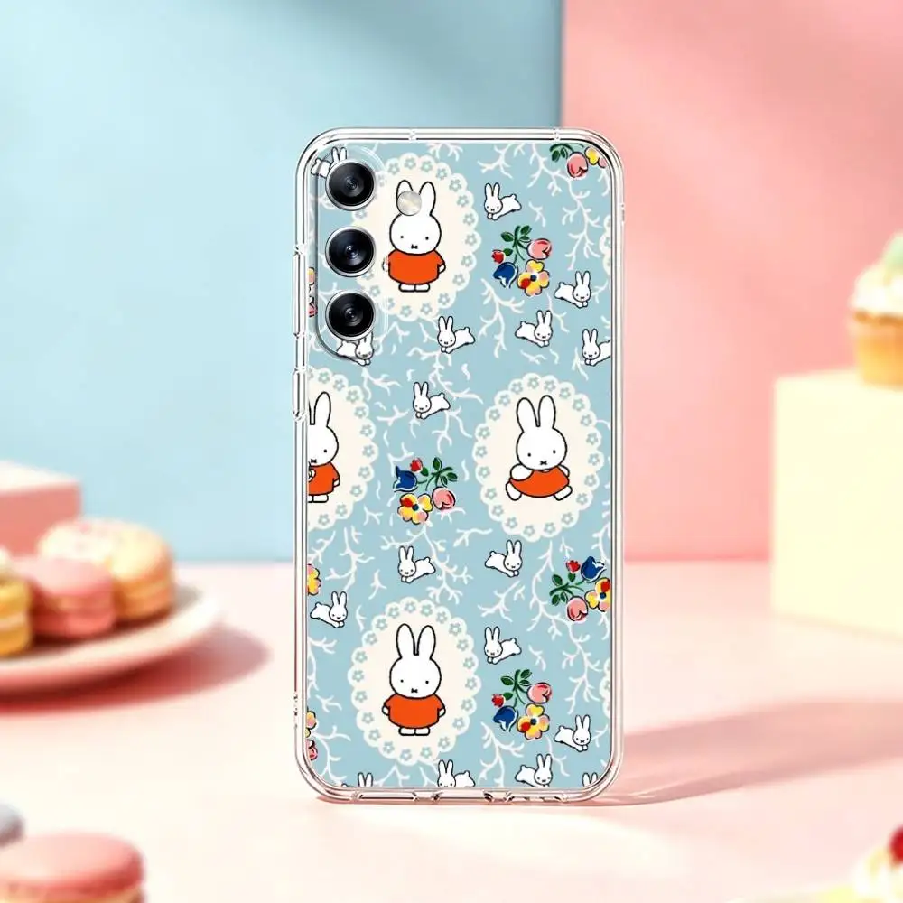 Фото Чехол для телефона C-Cute Rabbit M-Miffy для Samsung Galaxy A91,80,73,72,71,53,52,32,31,22,21s,20, прозрачный мягкий чехол №4