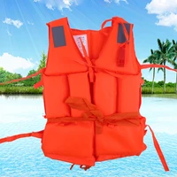 adult childrens life jacket portable swimming rafting kayak fishing life jacket oxford cloth safety buoyancy vest with whistle