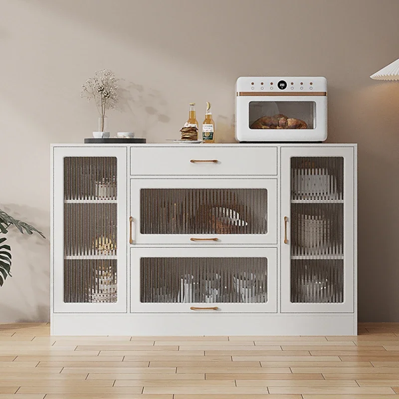 Боковой шкаф для хранения вещей стеклянный сервант спиртных напитков кухонный