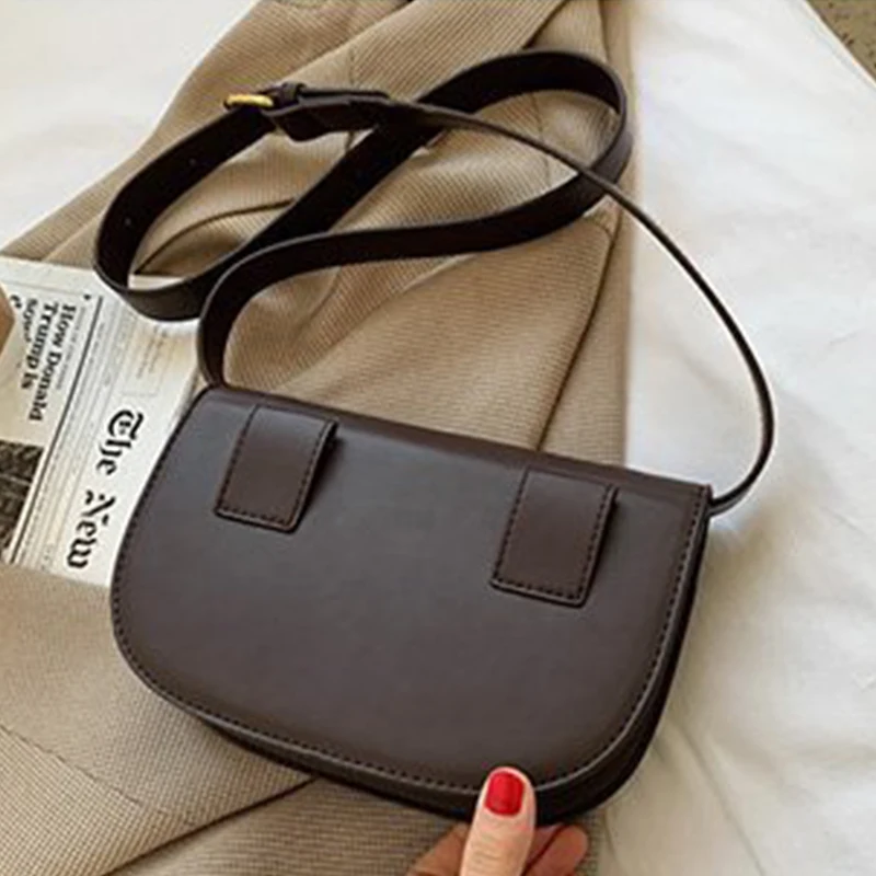 Simple Fashion Crossbody Bags for Women 2023 New Waist Pack Solid Color Ladies Handbags Saddle Bag Luxury Brand Shoulder Bag