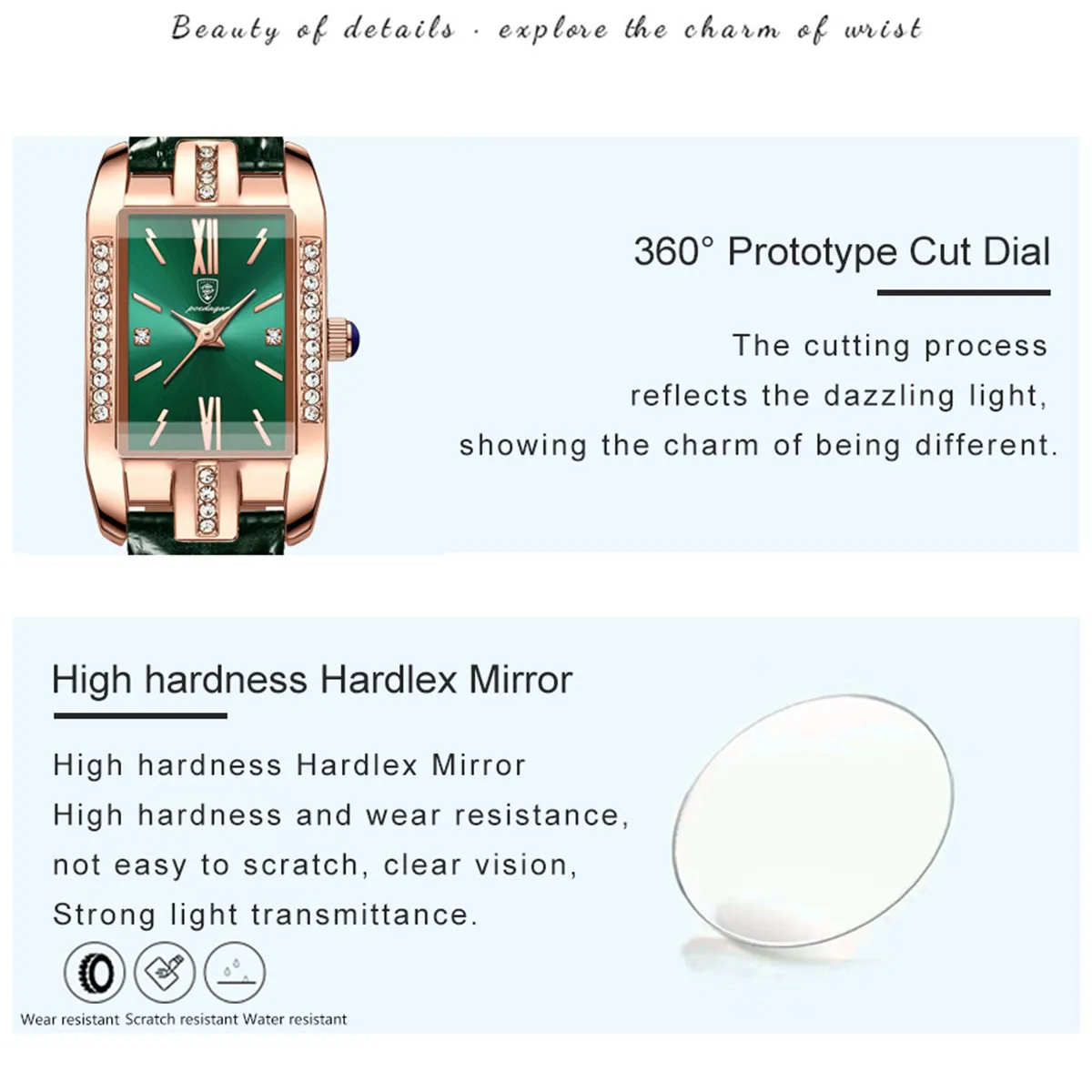 POEDAGAR Fashion Quartz Watch Female Luxury Elegant Clock Waterproof Leather Band Creative Diamond Women Watch Montre Femme Gift enlarge