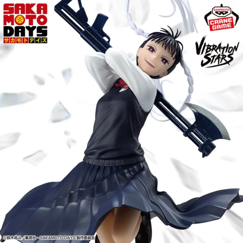 Фото В наличии: Оригинальная фигурка Bandai Banpresto Sakamoto Days Vibration Stars Торамару Нао, аниме-фигурка, модель, игрушка, украшение, подарок №1