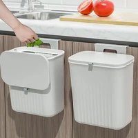 wall mounted kitchen trash can hanging trash bin cabinet door bathroom trash can with lid garbage bin counter bins dustbin