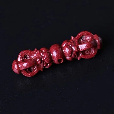 

5A Natural Cinnabar Vajry Pestle Zinnober Genuine Vermilion Single Bead DIY Jewelry Material Loose Beads