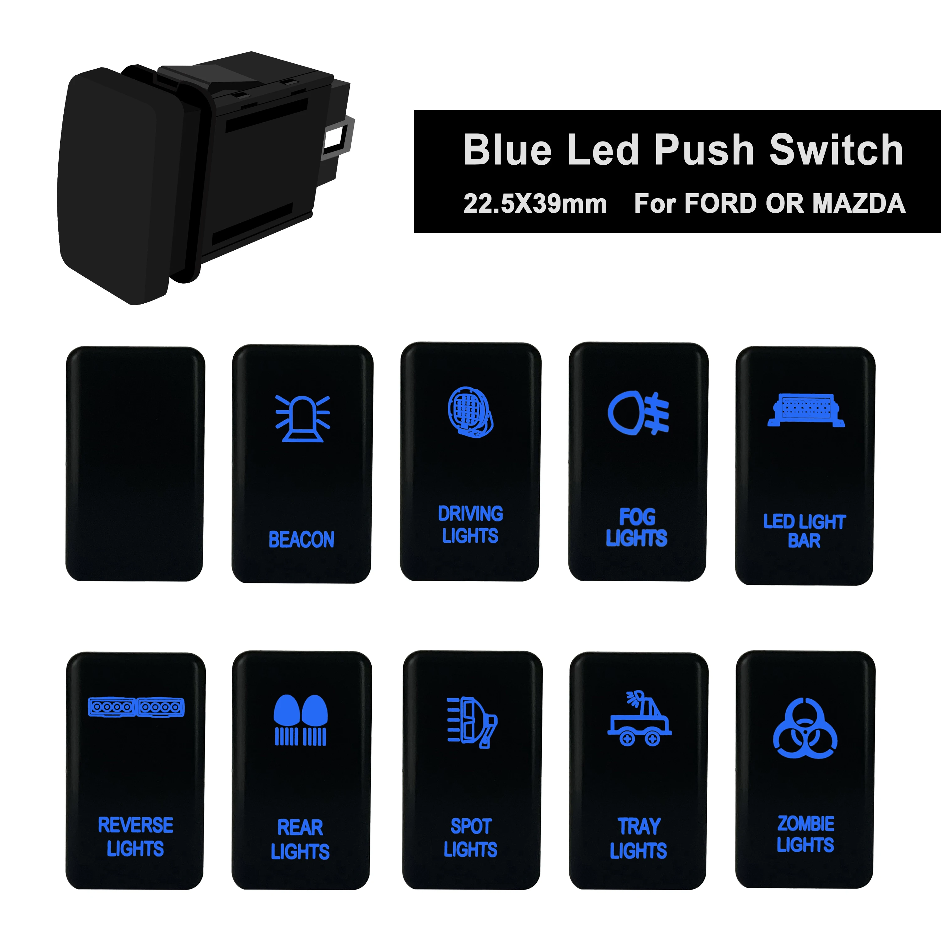 Кнопочный выключатель для Ford Ranger PX PK Mazda светодиодная подсветка включения и