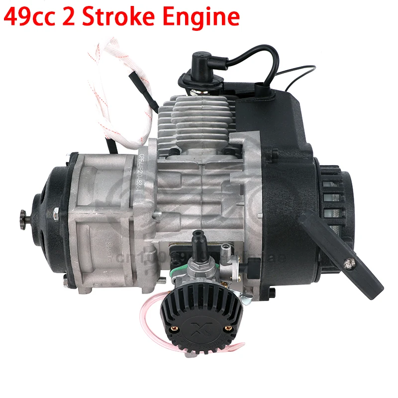 

49cc 2 Stroke Engine with electric start+throttle cable comp Motor Mini Quad Rocket Pocket Blke miniquad for chain Brand New