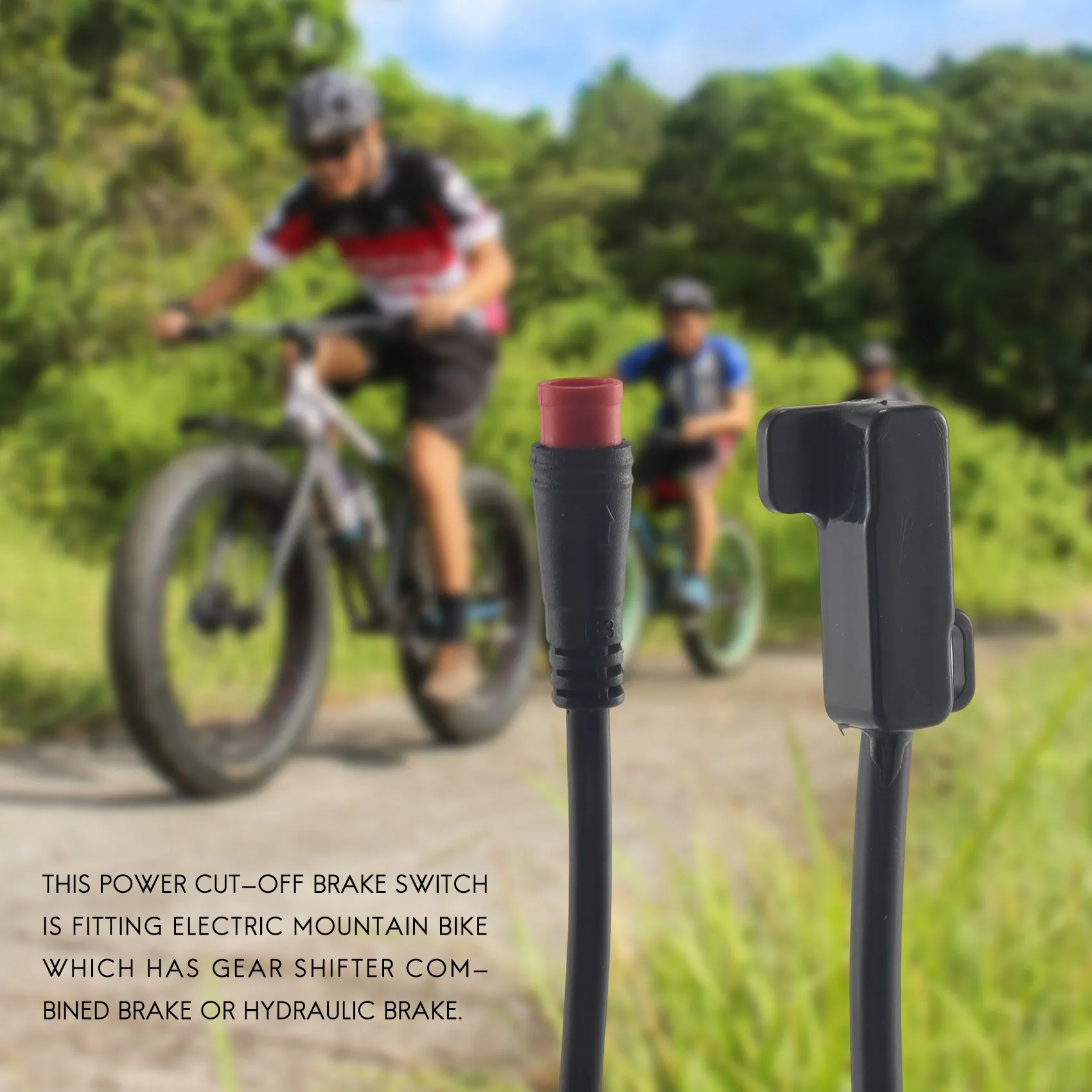 

Electric Bike Brake Sensor Power Cut Off Brake Lever Gear Shifter Combined Hydraulic Brake 2 Pin Waterproof Connector