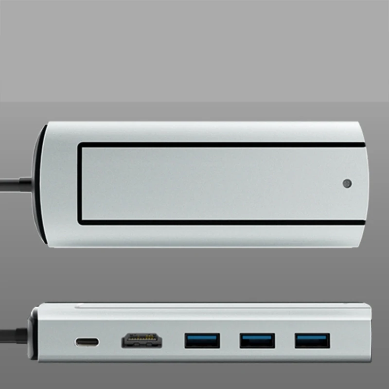 Док-станция 6-в-1 PD USB3.0X3 и совместимое с SSD-слотом быстрое зарядное устройство для