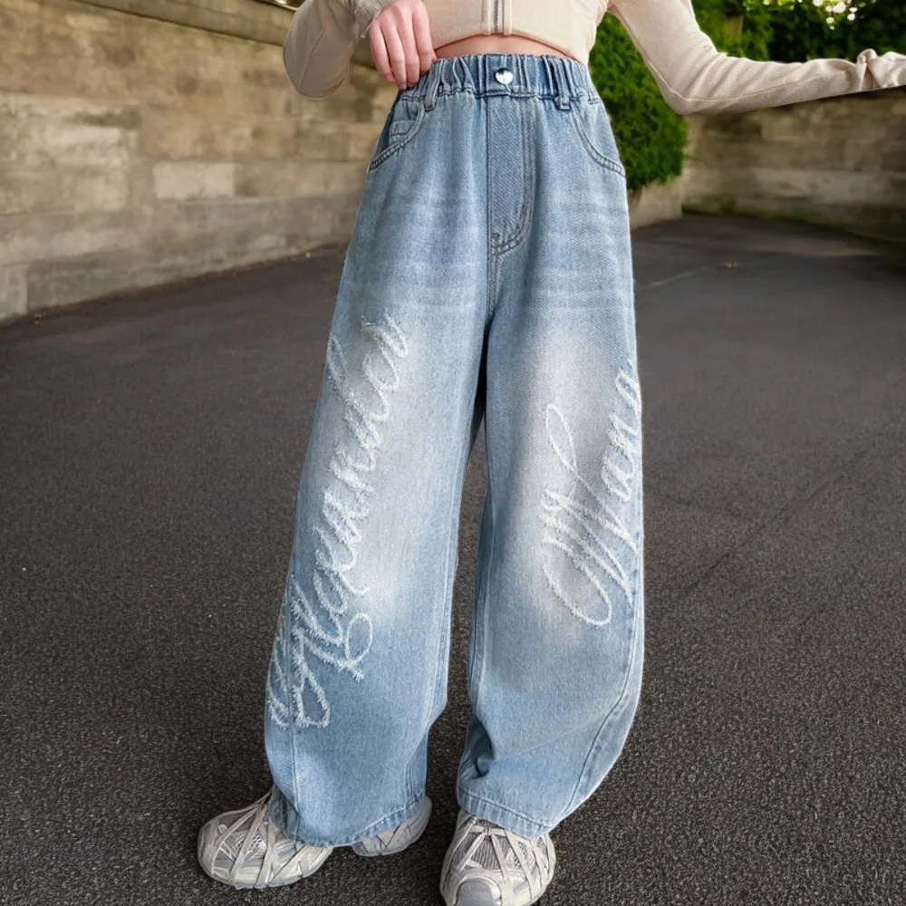 Весенние мешковатые джинсы для молодых девушек детские брюки-карго брюки