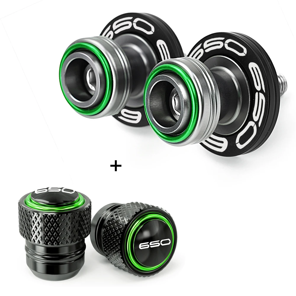 Для KAWASAKI Z650 Z 650 RS Ninja 650 2017-2023 2024 VERSYS 650 Мотоцикл M8 Катушки маятника Слайдер Подставка Винты Колпачки клапанов шин