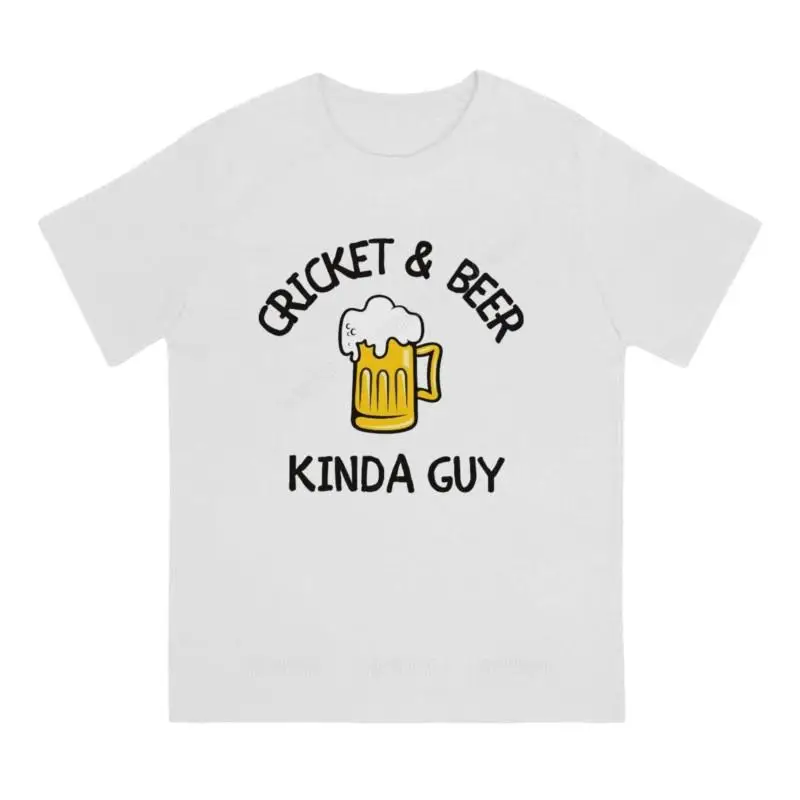 Мужские футболки с принтом пива, повседневные спортивные хлопковые футболки с круглым вырезом и коротким рукавом для Крикета