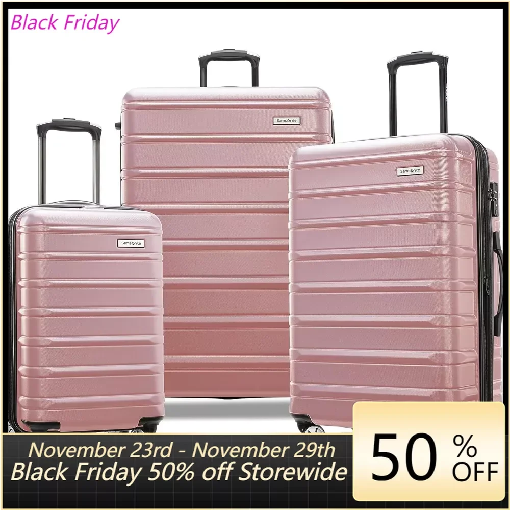 

Suitcase Travel Suitcase Suitcases on Wheels Hardside Expandable Luggage with Spinner Wheels, Large 28-Inch, Rose Gold