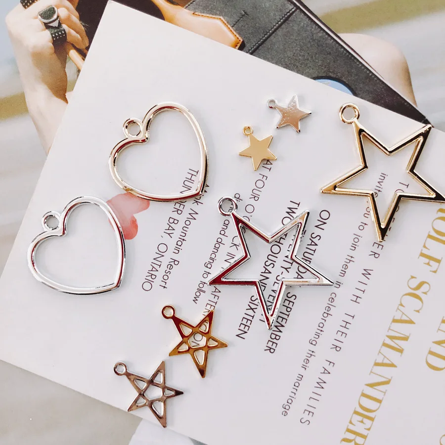 

Подвески ручной работы в виде звезды для соединения сережек, ожерелий, браслетов, фурнитура для изготовления ювелирных изделий «сделай сам...