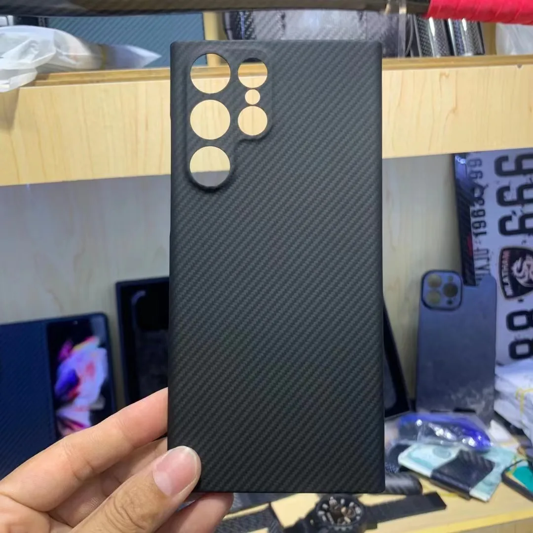 Cena QADIR Czysta Obudowa Z Włókna Węglowego Do Samsung Galaxy S22 Ultra Etui Kolorowe Włókno Aramidowe Ultra Cienka Obudowa Telefonu Do Galaxy S22 +