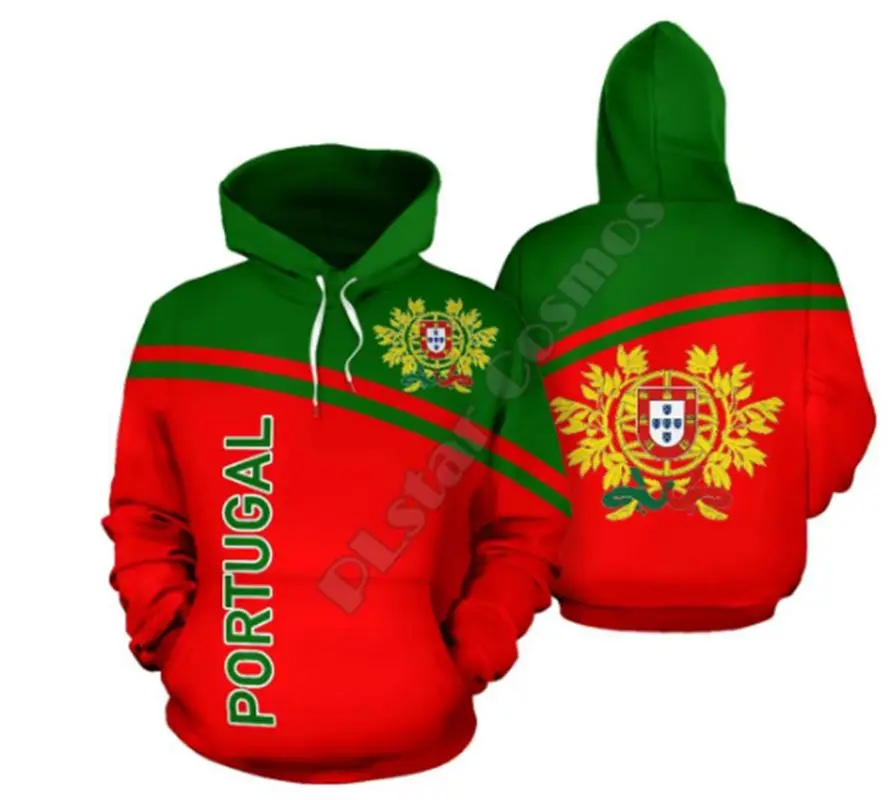 

New Fashion 3D Printed Portugal Flag Hoodie/Women's/Men's Sweatshirt