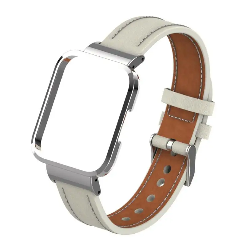 

Кожаный ремешок для смарт-часов mi watch Lite, браслет для часов 2 Lite, металлический защитный чехол, бампер, рамка