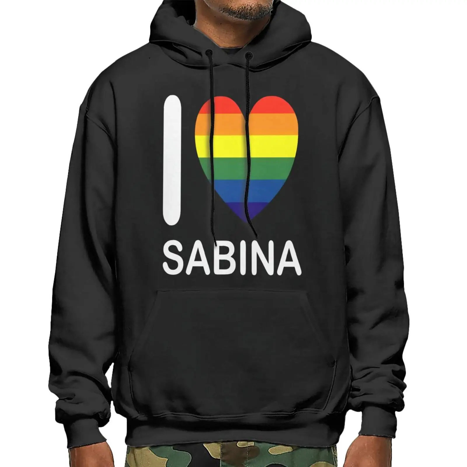 

Толстовки I Love Sabina с радужным сердцем, толстовки, свитшоты с рисунком аниме, Женский свитшот, Аниме Мужская одежда, Женская толстовка