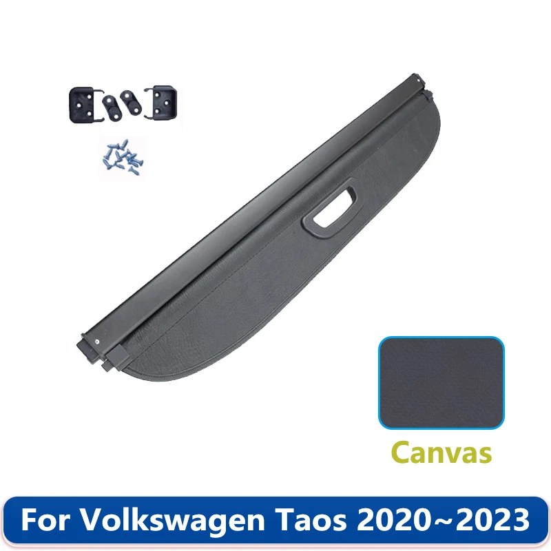 

Автомобильная занавеска для багажника Volkswagen Taos, аксессуары VW Tharu 2020 ~ 2023, Задний лоток для багажника, крышка для хранения багажа, укрытие, защита от затенения