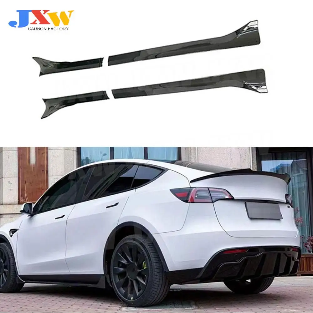 

Side Skirts Extension for Tesla Model Y 2021+ Carbon fiber/ABS Body Panel Lip Splitter Winglet Aprons