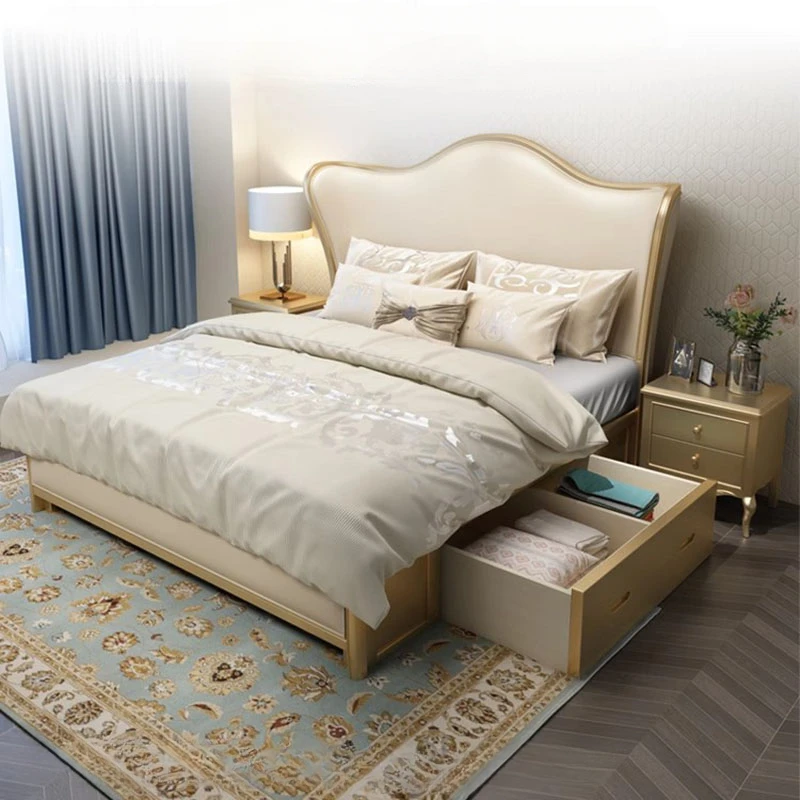 Двуспальные кровати с изголовьем рамы для сна Необычные Современная уникальная