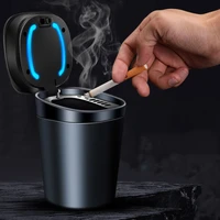 universal car ashtray with led lights with cover creative personality covered car inside the car multi function car supplies new
