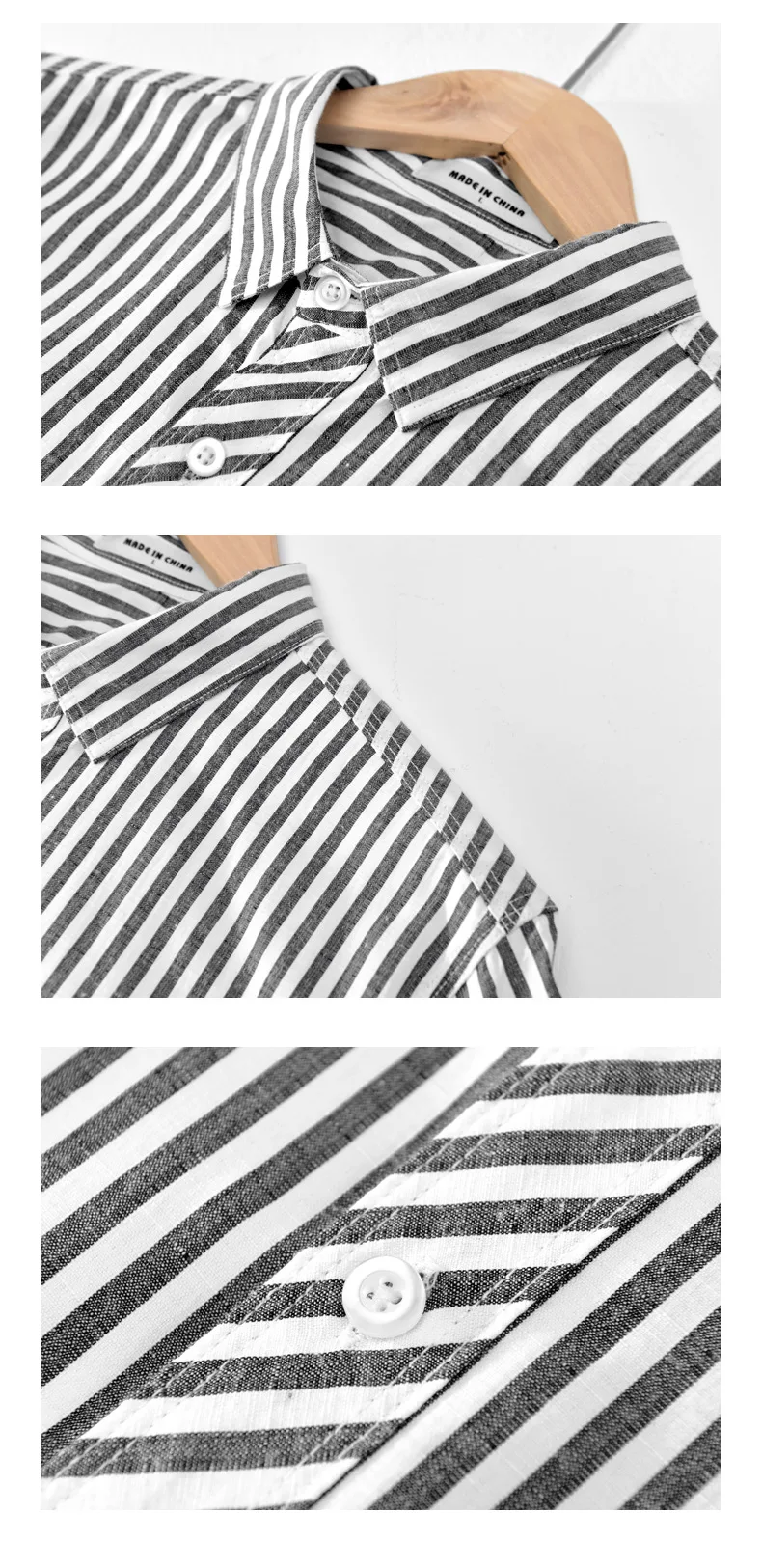 2022 Summer  Men's Shirt Short Sleeve Man Business Casual Shirts Classic Striped Male Social Dress Embroidery Shirts