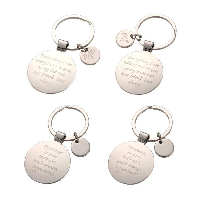 

Thermal Transfer Blank Consumables Metal Keyring Keys Pendant MOM DAD Keychain 264E