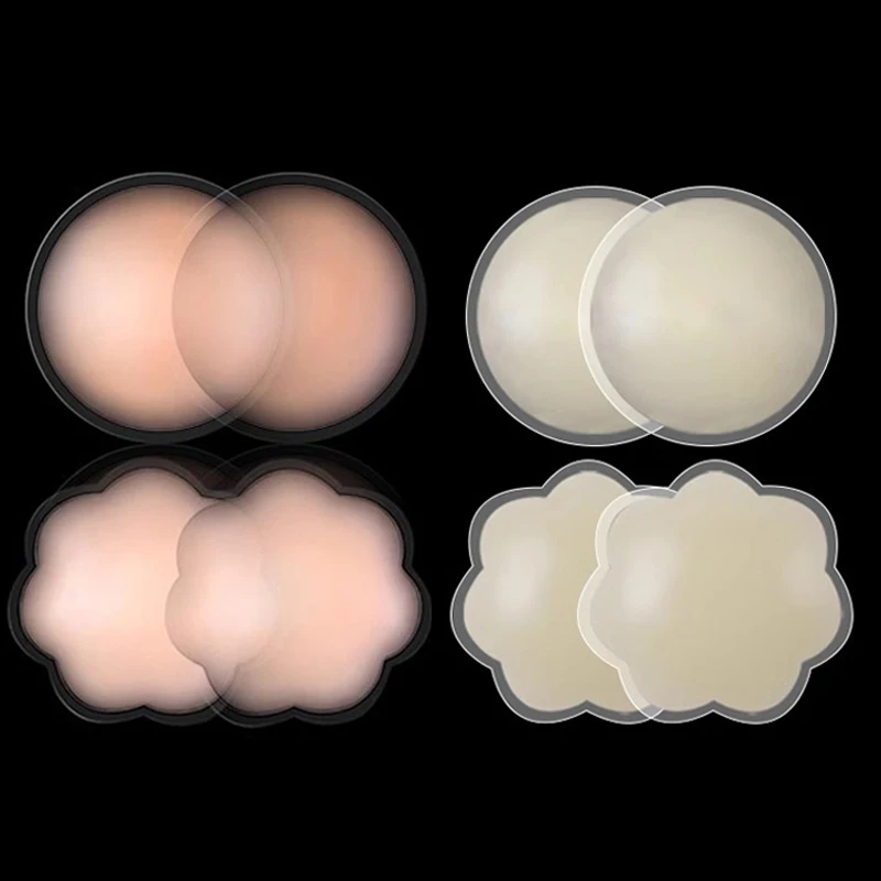 

3Pairs Silicone Nipple Cover Reusable Women Bra Sticker Breast Petal Strapless Lift Up Bra Invisible Boob Pads Chest