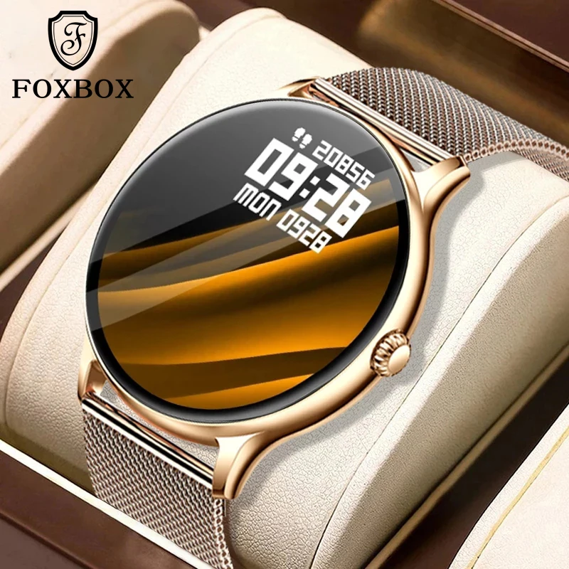 

FOXBOX Bluetooth Call Clock Wrist Watches For Women Smart Watch Full Touch Fitness Track Men Smartwatch Lady For Android IOS