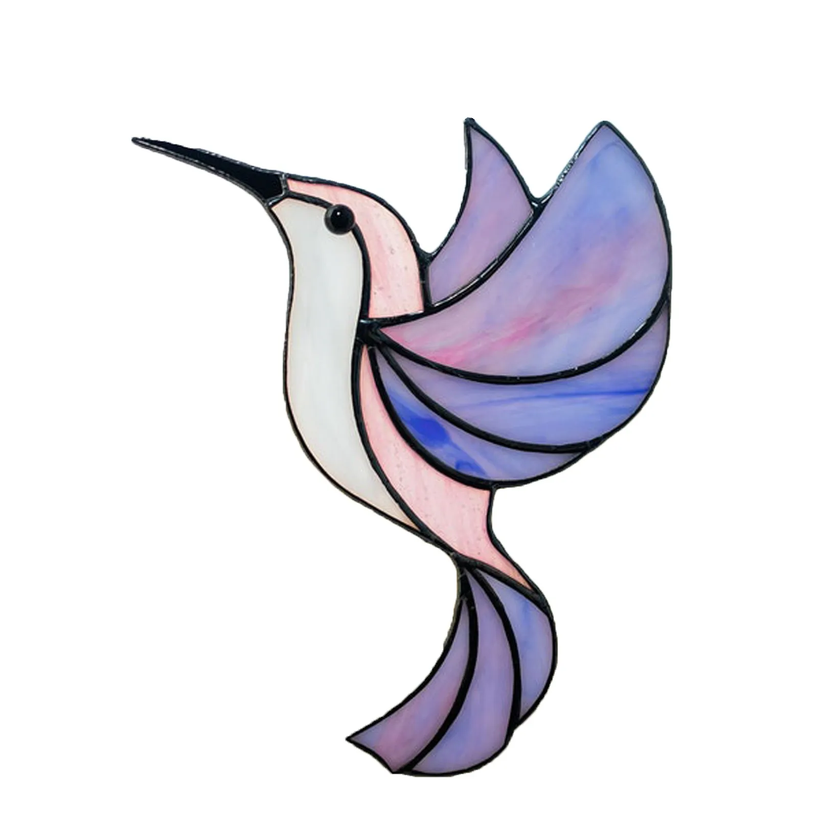

Stained Glass Hummingbird Suncatcher Garden Hanging Pendant Ornament Glass Bird Acrylic Surprise Gift Decor Garden Suncatchers