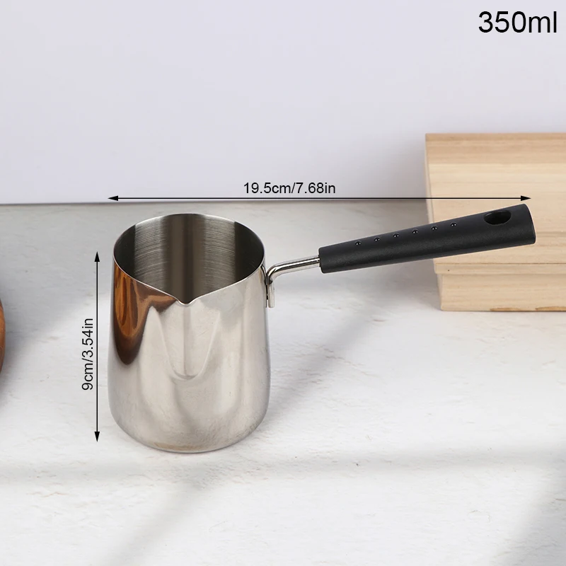 

【NN71】350/600 мл кофейник из нержавеющей стали с длинной ручкой и носиком, подогреватель молока и масла, плита, сковорода для...