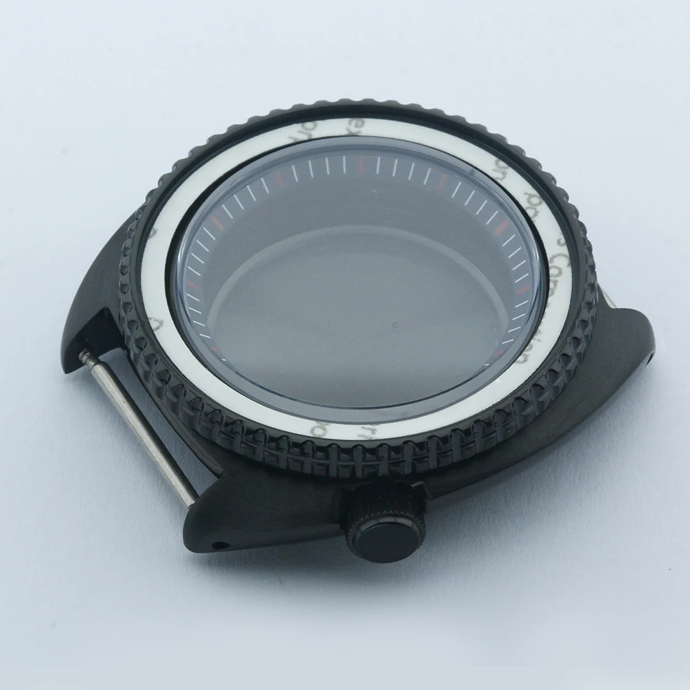45mm SKX007 Precision Man's Watch Case NH35A/NH36A Movement Modification Accessories Diving 316L Steel Watch Case