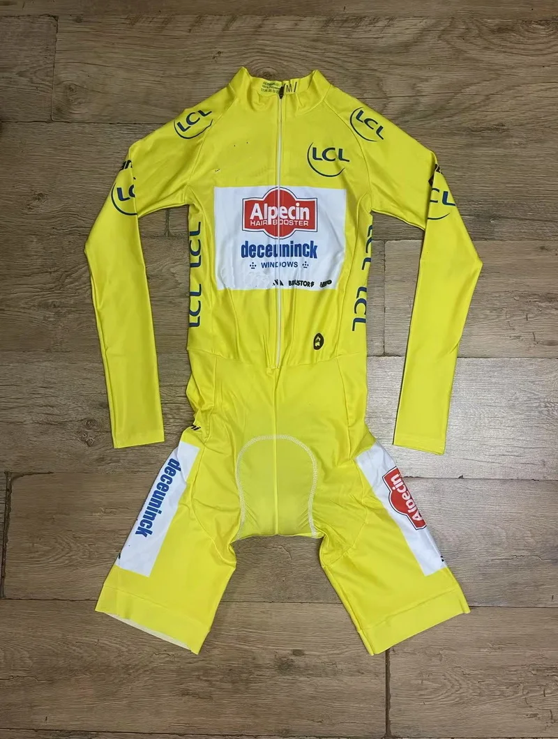 Фото LASER CUT 2025 Alpecin Deceuninck TEAM ДЛИННЫЕ ШОРТЫ С РУКАВОМ ВЕЛОСИПЕДНЫЙ комбинезон Боди №3