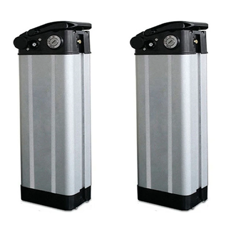 

2X Electric Bike Plastic Lithium Battery Box 36V/48V/60V Large Capacity 18650 Holder Case Bicycle Accessories,DC Head