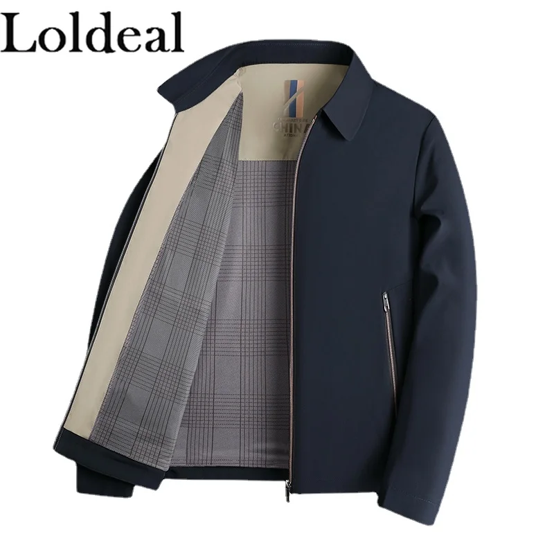 Мужская куртка с воротником-лодочкой и карманами