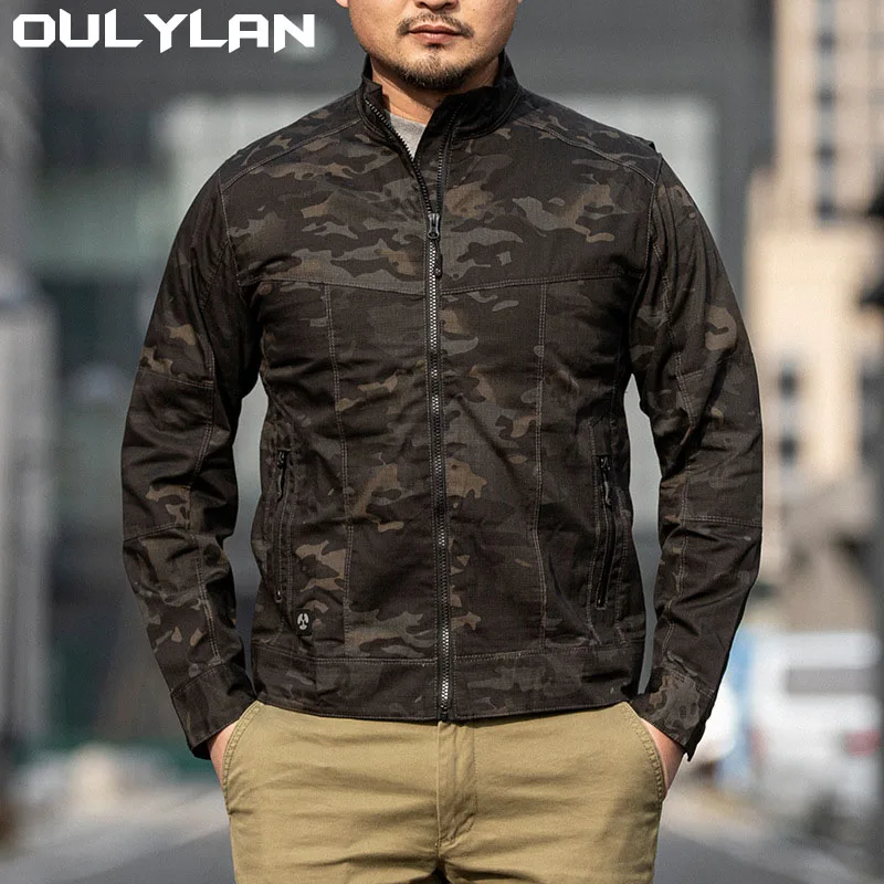 Тонкие куртки-карго Oulylan Мужская ветровка водонепроницаемая тактическая куртка