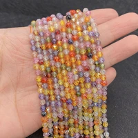 natural stone colored zircon beads 2 4mm faceted round beads charm jewelry men and women necklace bracelet earring accessories
