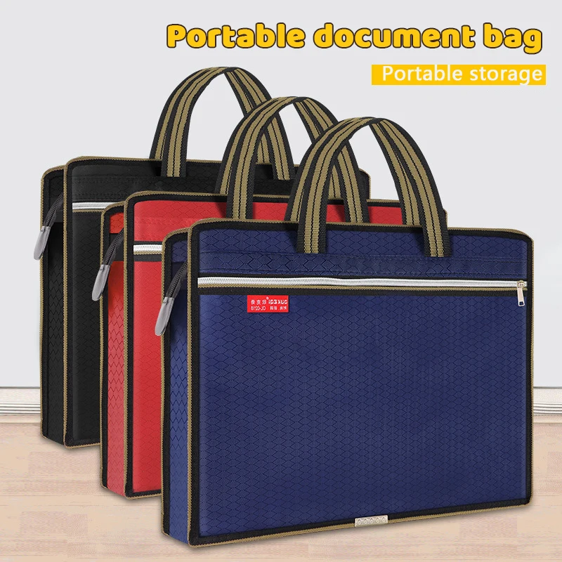 

Портативная Сумка для документов, офисный мешок для документов на двойной молнии, мешок для хранения документов, канцелярские принадлежнос...