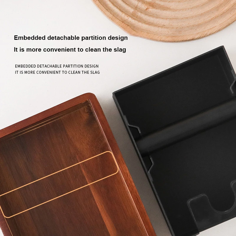 

Новинка, деревянная Шлаковая коробка, съемное порошковое отжимное сиденье, полуавтоматический крекер для кофе, ведро для шлака для кофе, ак...