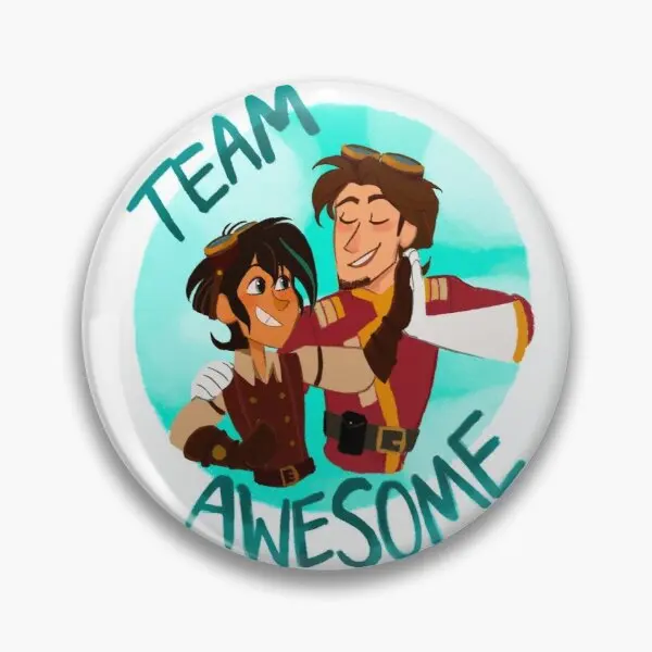 

Team Awesome Customizable Soft Button Pin Clothes Gift Cute Metal Funny Cartoon Hat Collar Lapel Pin Jewelry Women Badge