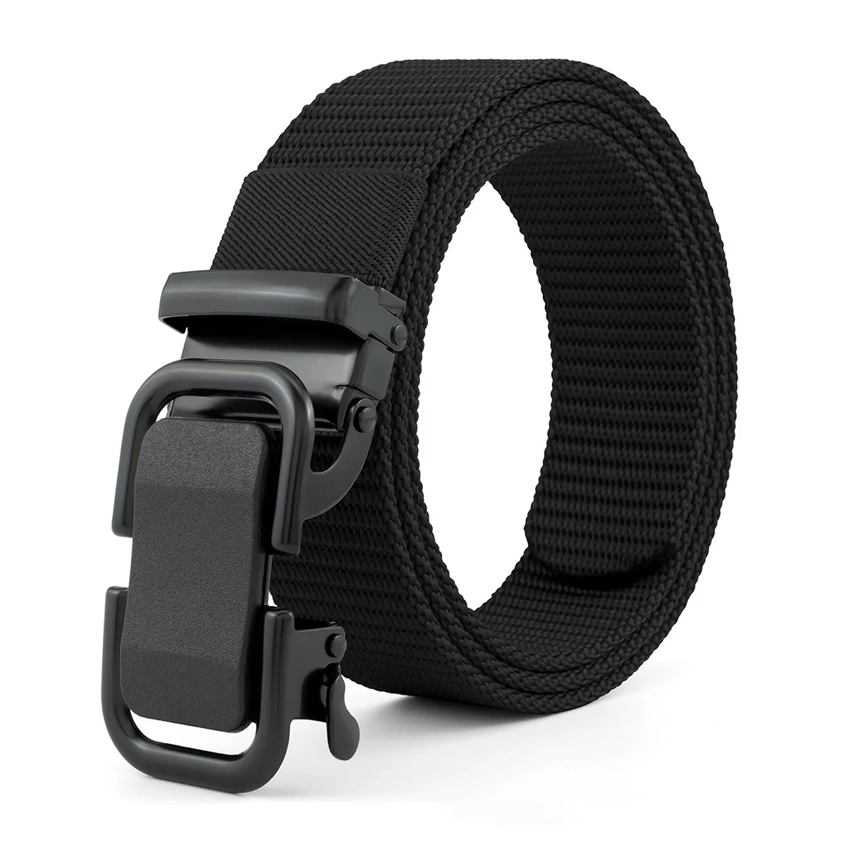 2023 New Fashion Auto Button Belt High Quality Heavyweight Casual Men'S Belt Outdoor Tactical Knitting Belt Accessories A3417