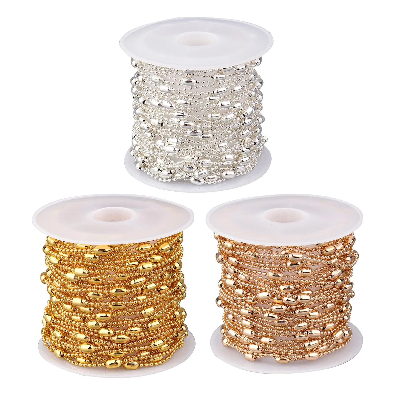 

Металлическая кабельная цепочка 5 м, цепочки из бисера «сделай сам», подвески, браслеты, ожерелья, браслеты, аксессуары для изготовления оде...