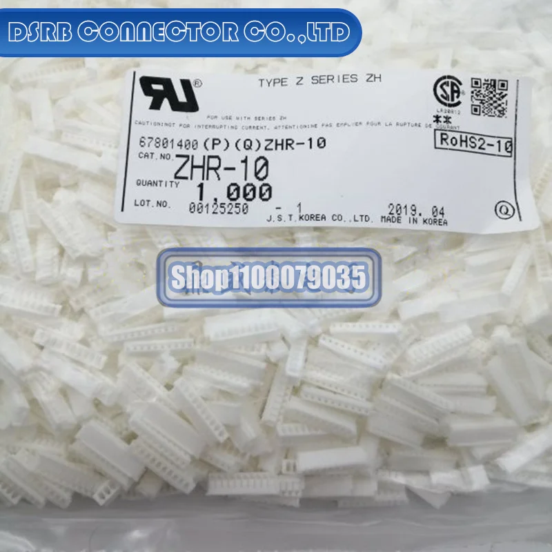 

1000pcs/lot ZHR-10 10P 1.5MM legs width 100% New and Original