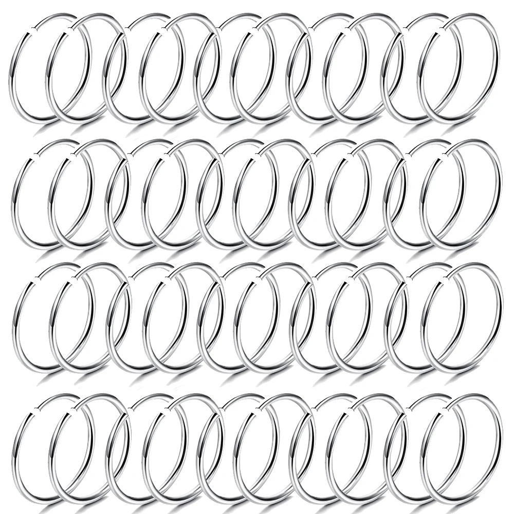 

Оптовая продажа, 100 шт. в партии, кольца для носа, кольцо, серьги-гвоздики для ушей, ноздри, пирсинг для тела, ювелирные изделия 6 мм, 8 мм, 10 мм