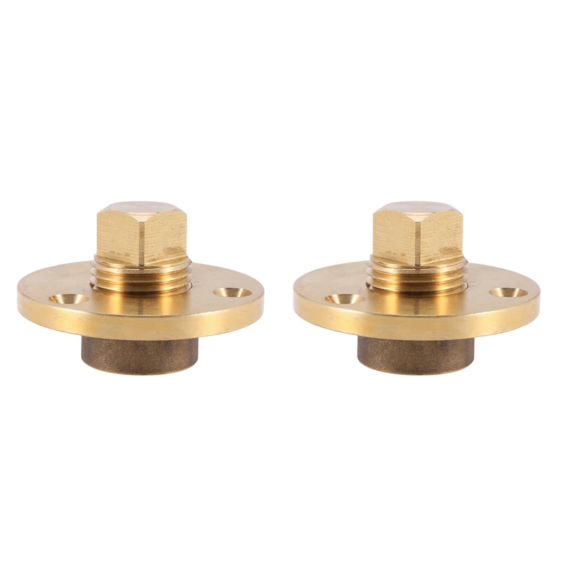 

2X Brass Drain Plug Bronze Garboard Marine Boat Yacht Screw Drain Plug 1 Inch Mounting Hole Fishing