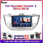 Автомобильный радиоприемник Android10.0 2Din для Hyundai Tucson 3 2015-2018 GPS-навигация мультимедийный видеоплеер DSP RDS Разделенный экран с рамкой